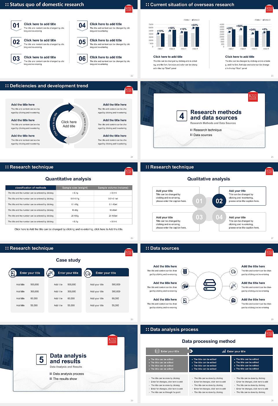King’s College London Graduation Thesis Defense PPT Template16:9 ratio PPT effect preview image4