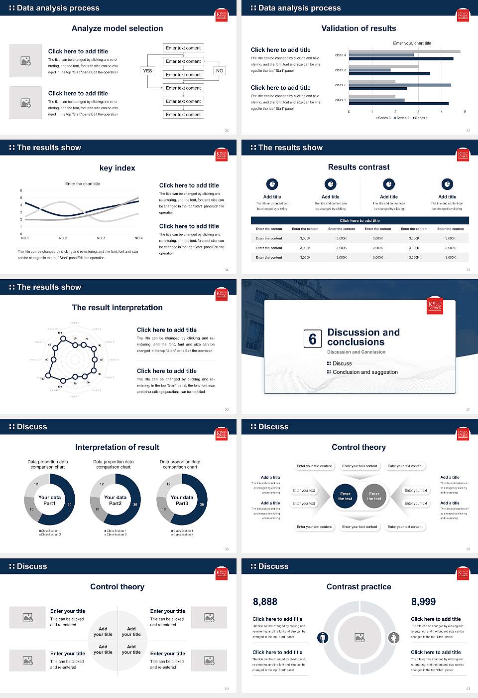 King’s College London Graduation Thesis Defense PPT Template16:9 ratio PPT effect preview image5