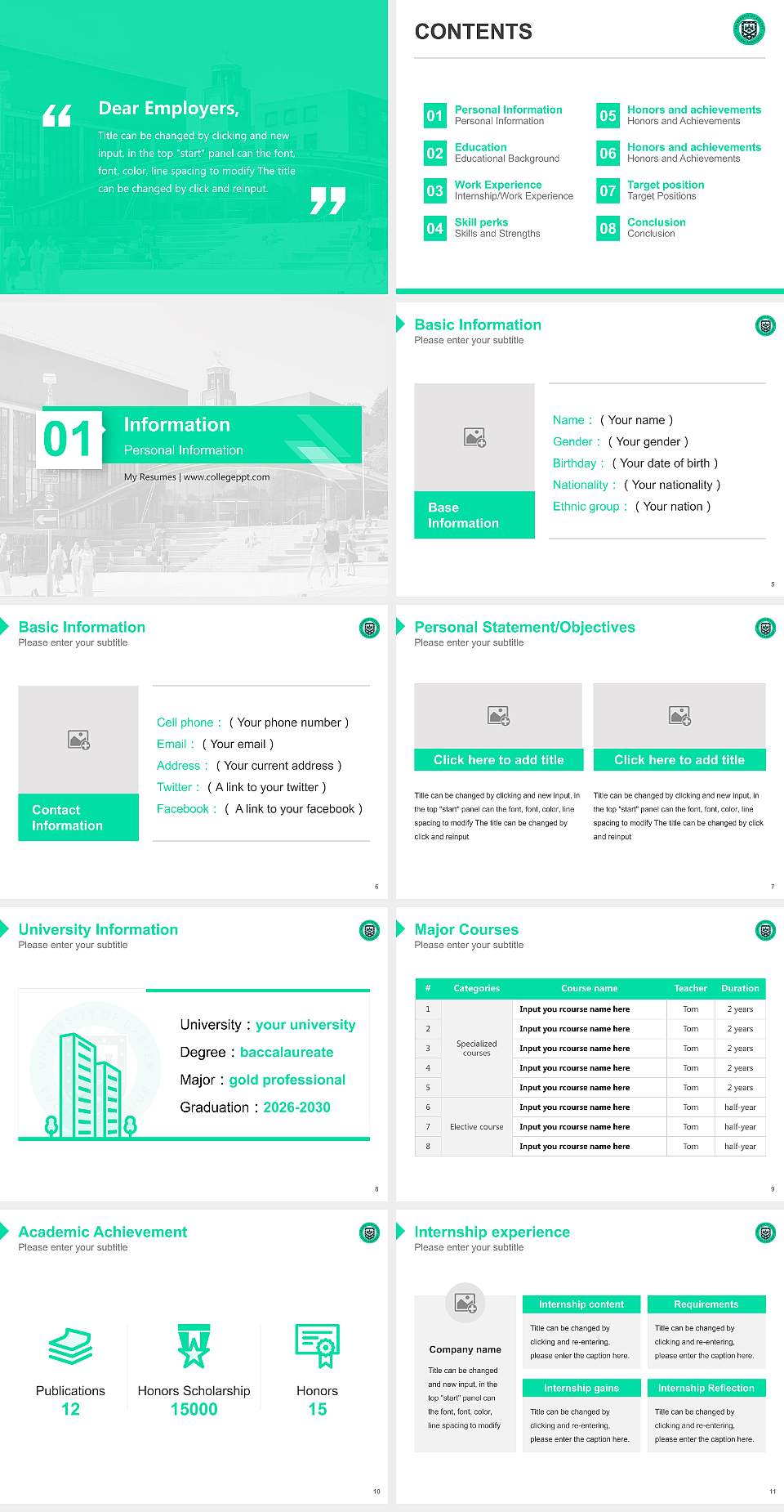 University of Exeter Resume PPT Template4:3 ratio PPT effect preview image2