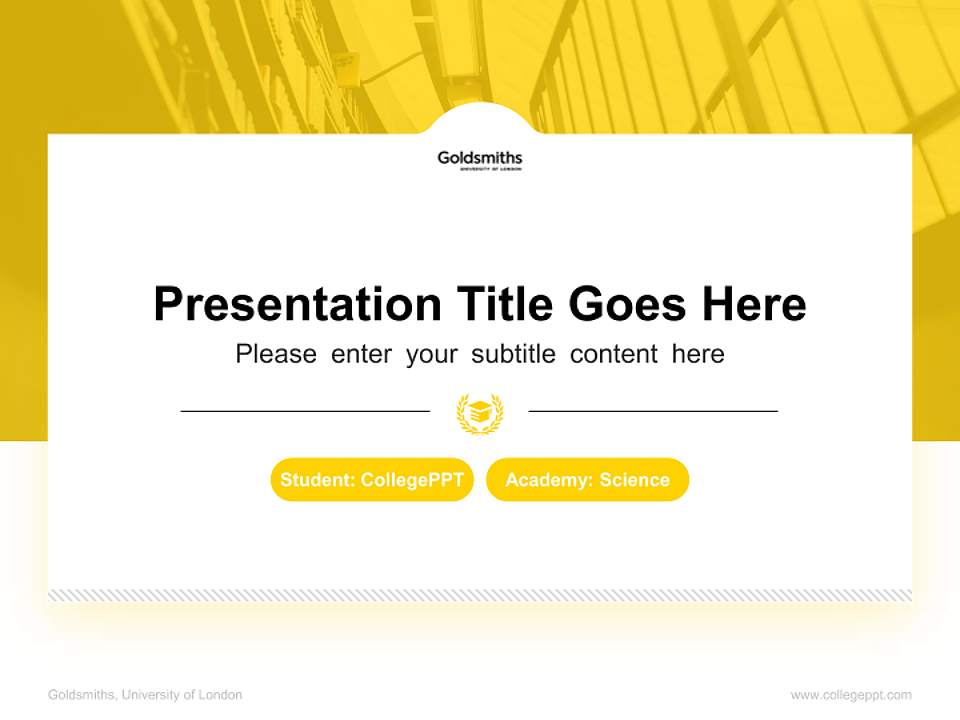 Goldsmiths, University of London National Scholarship Defense PPT Template4:3 ratio PPT effect preview image4