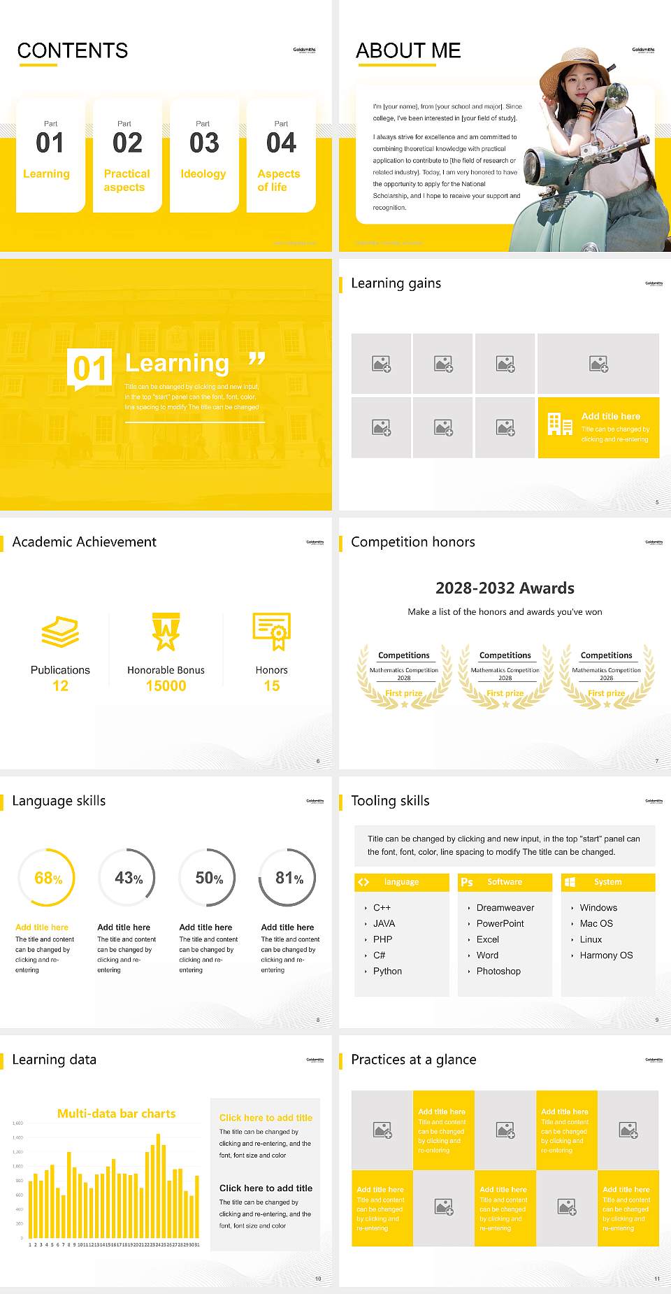 Goldsmiths, University of London National Scholarship Defense PPT Template4:3 ratio PPT effect preview image2
