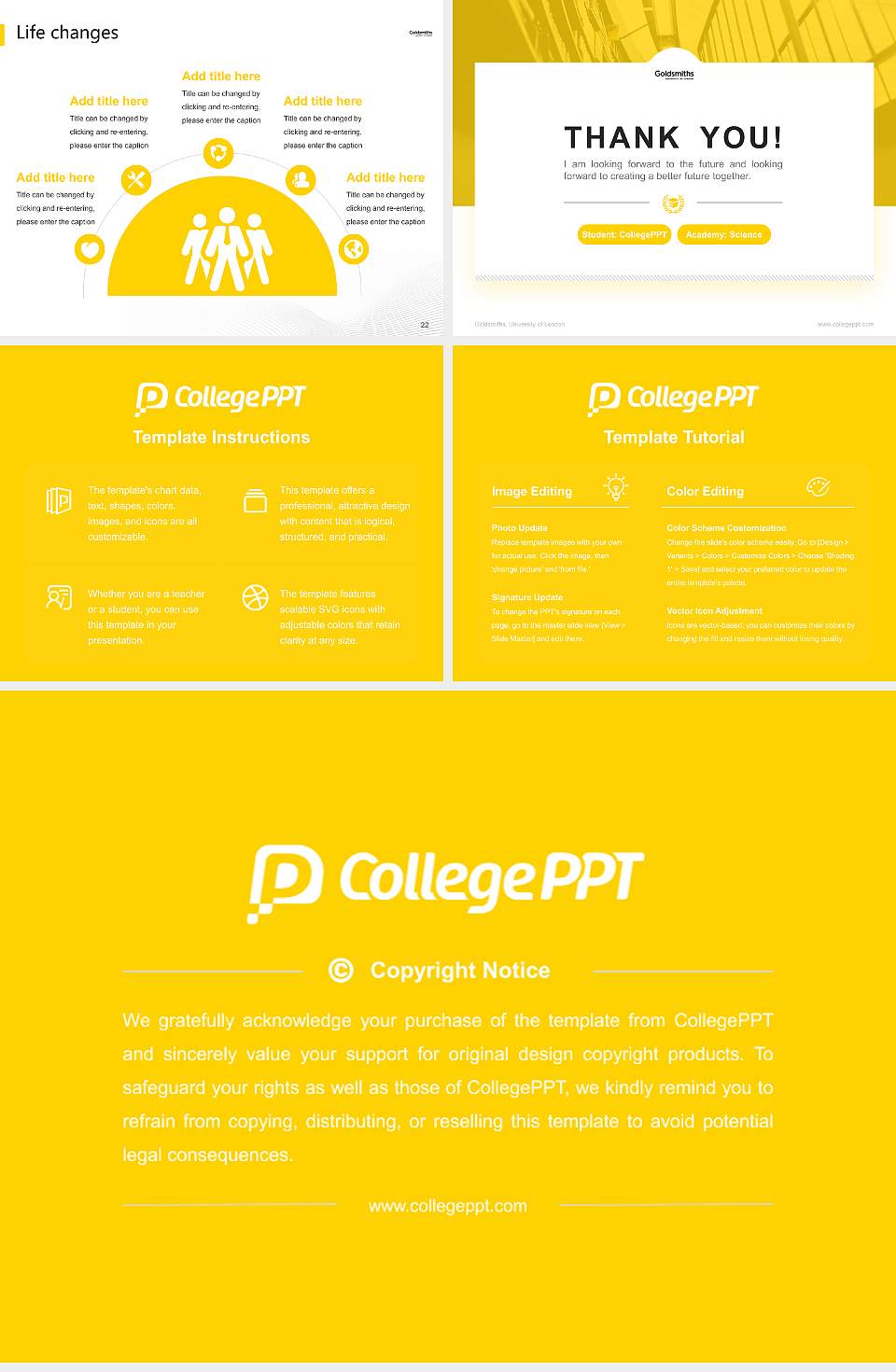 Goldsmiths, University of London National Scholarship Defense PPT Template4:3 ratio PPT effect preview image4