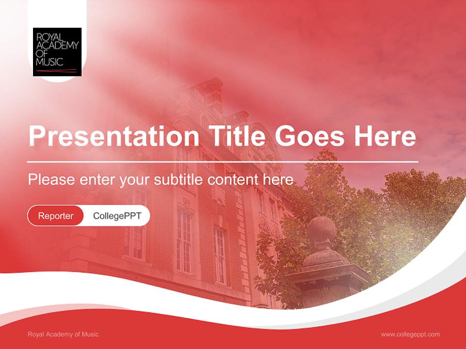 Royal Academy of Music Lecture Sharing and Networking Event PPT Template4:3 ratio PPT effect preview image4