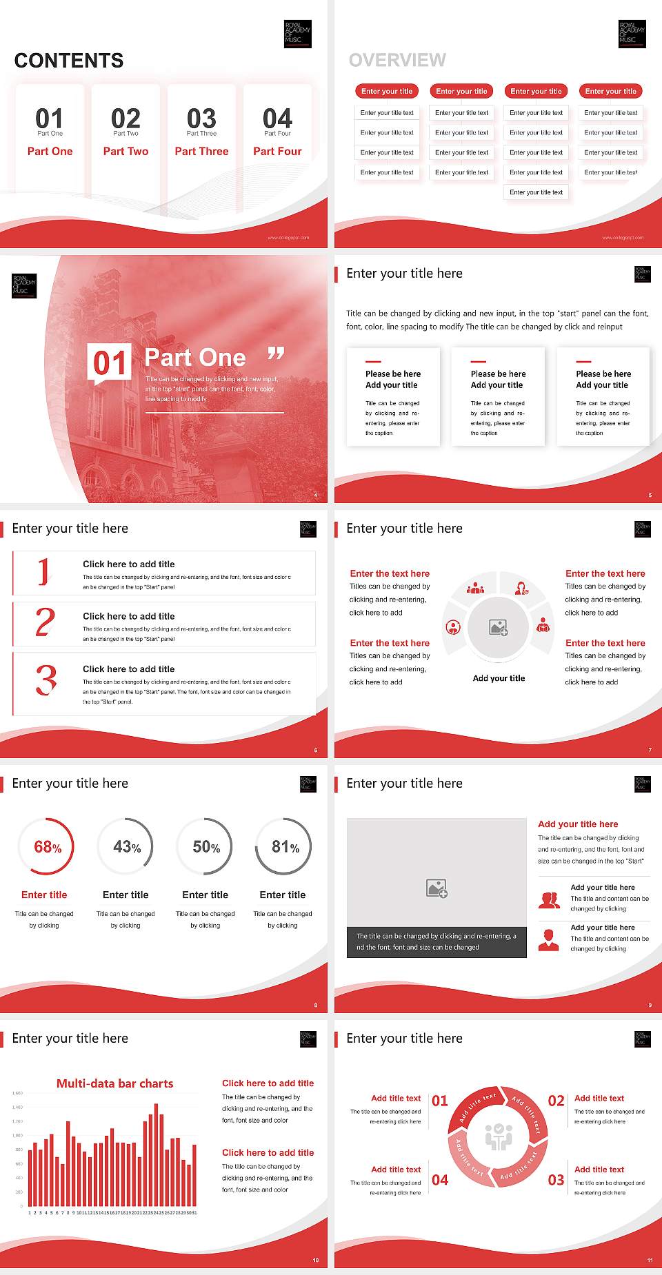 Royal Academy of Music Lecture Sharing and Networking Event PPT Template4:3 ratio PPT effect preview image2