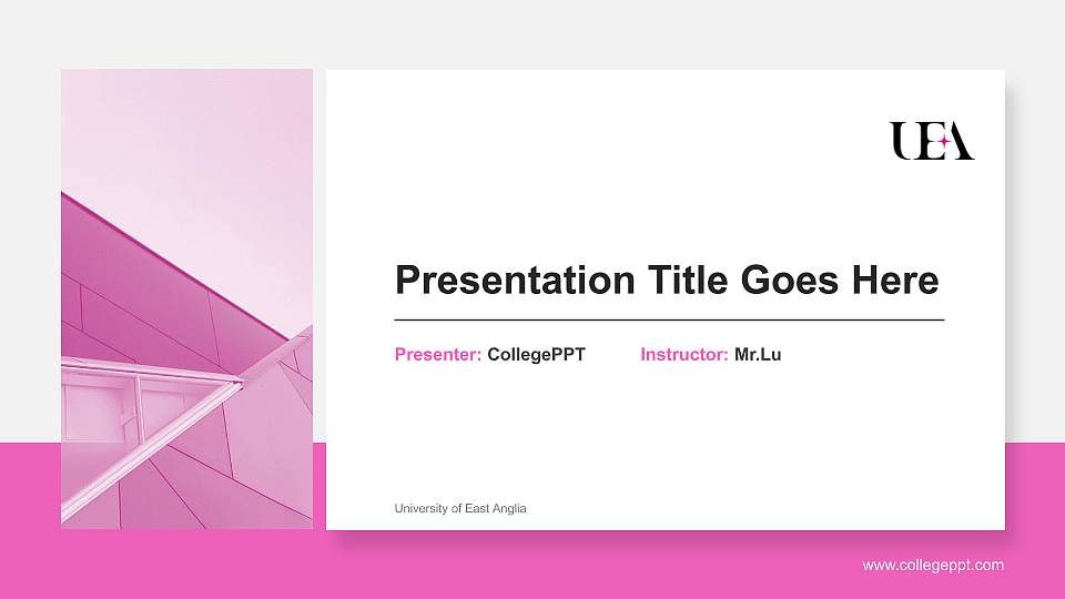 University of East Anglia General Purpose PPT Template16:9 ratio PPT effect preview image