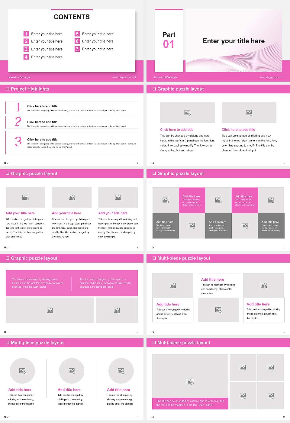University of East Anglia General Purpose PPT Template16:9 ratio PPT effect preview image2