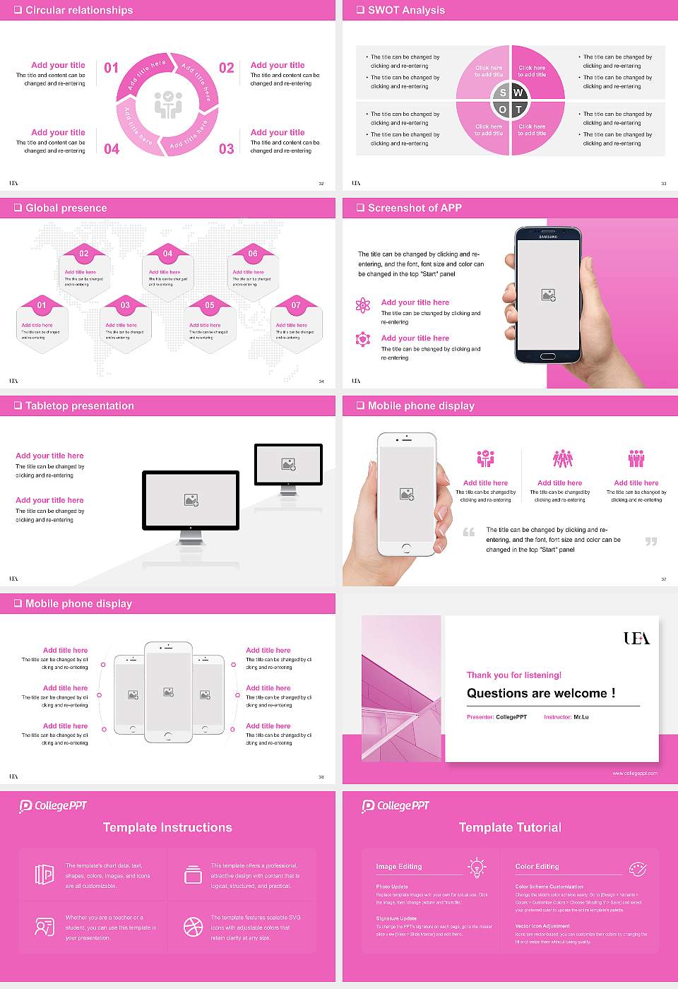 University of East Anglia General Purpose PPT Template16:9 ratio PPT effect preview image5