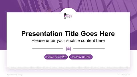 Royal Veterinary College National Scholarship Defense PPT Template