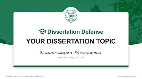 University of Stirling Graduation Thesis Defense PPT Template