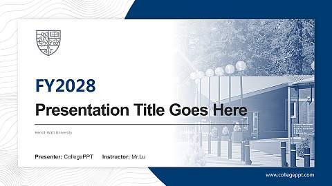 Heriot-Watt University Academic Presentation/Research Findings Report PPT Template