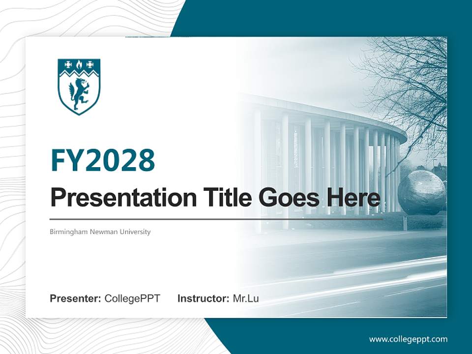 Birmingham Newman University Academic Presentation/Research Findings Report PPT Template4:3 ratio PPT effect preview image5