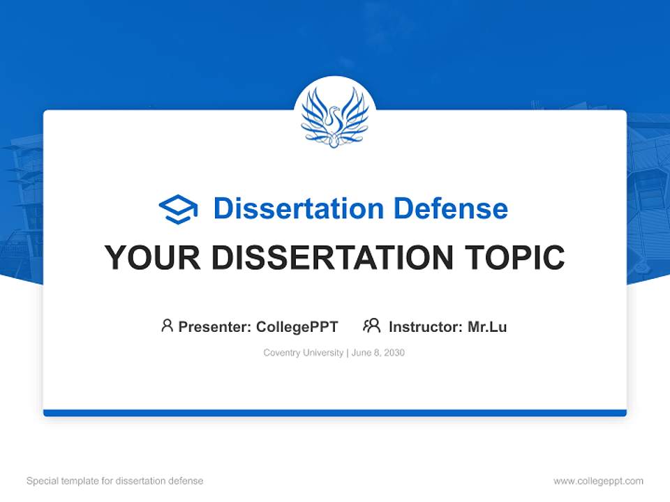 Coventry University Graduation Thesis Defense PPT Template4:3 ratio PPT effect preview image7