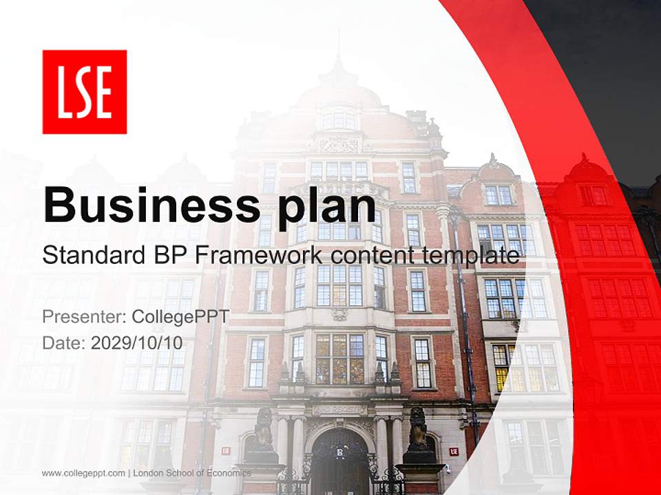 London School of Economics Competition/Entrepreneurship Contest PPT Template4:3 ratio PPT effect preview image9