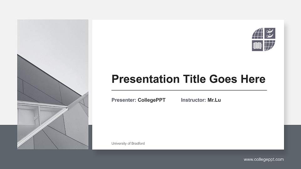 University of Bradford General Purpose PPT Template16:9 ratio PPT effect preview image