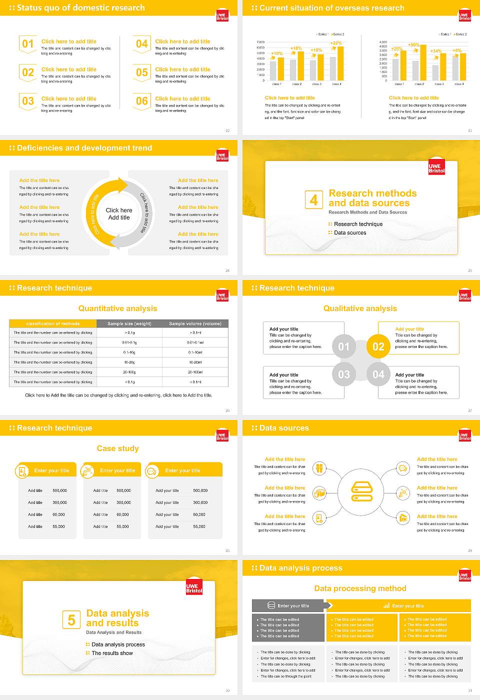 University of the West of England Graduation Thesis Defense PPT Template16:9 ratio PPT effect preview image4