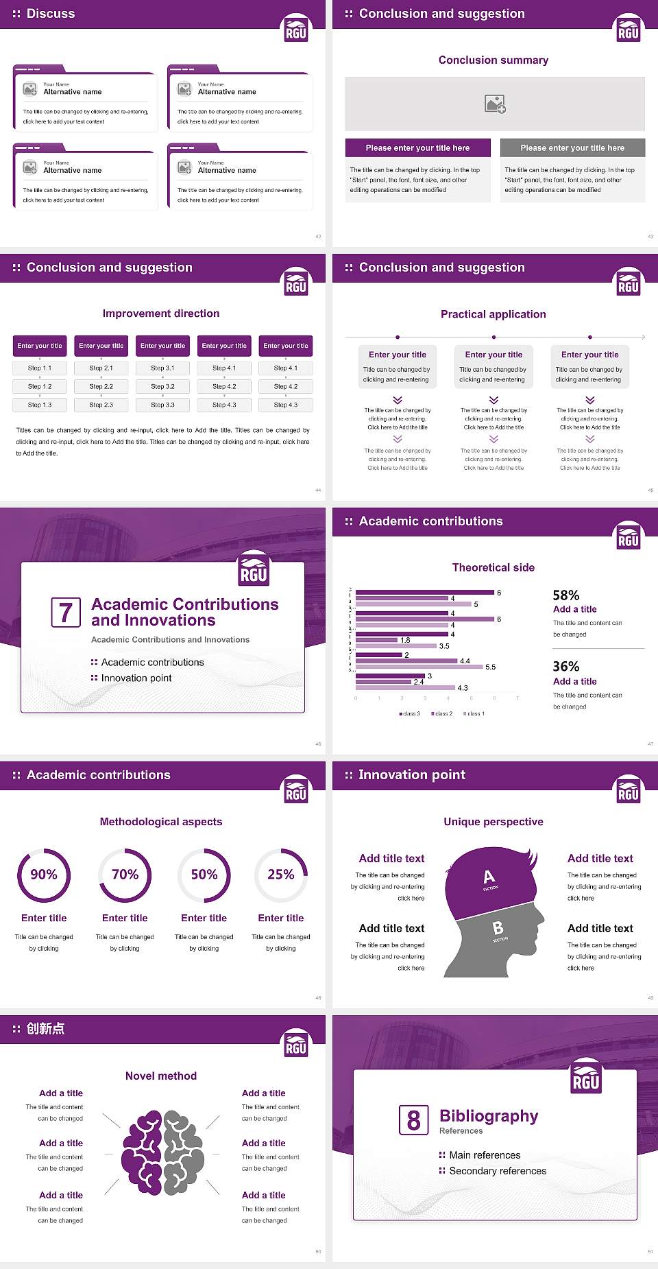 Robert Gordon University Graduation Thesis Defense PPT Template4:3 ratio PPT effect preview image6