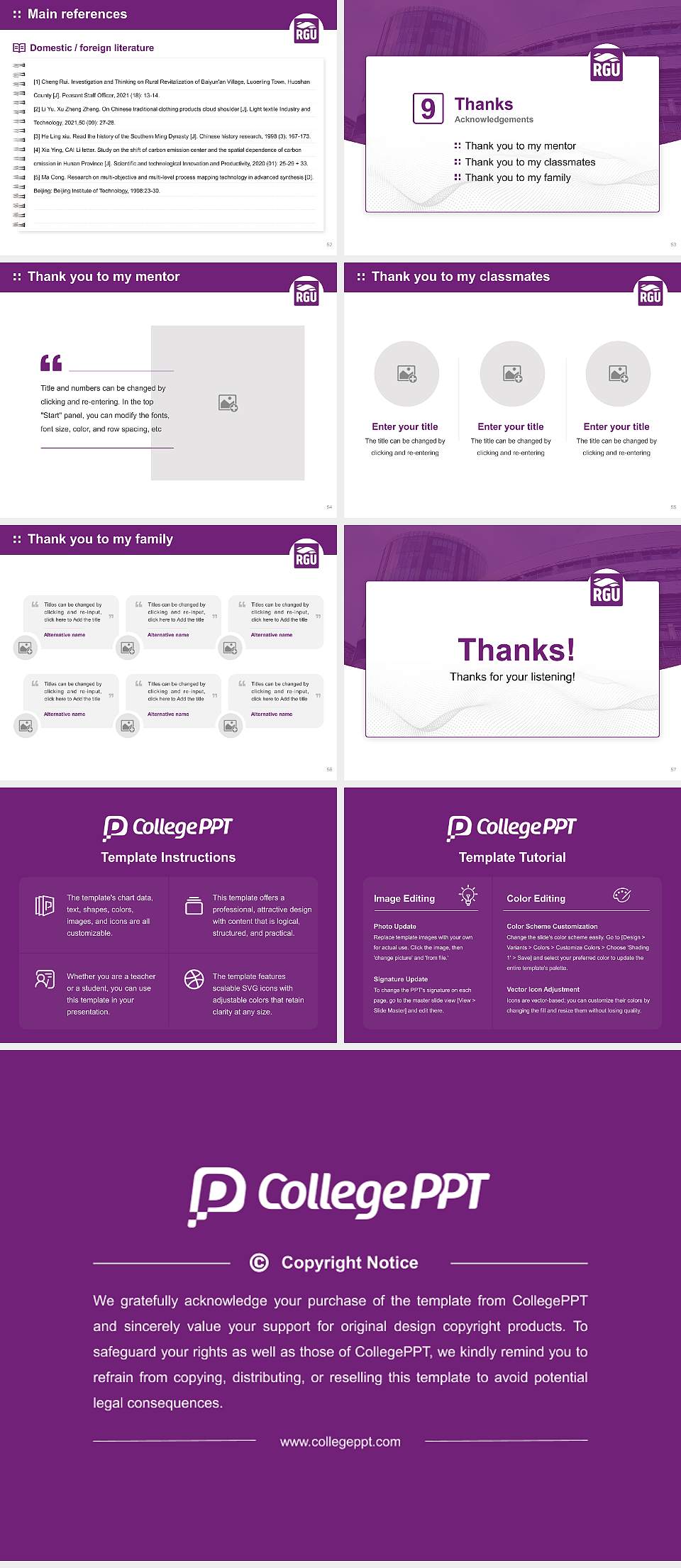 Robert Gordon University Graduation Thesis Defense PPT Template4:3 ratio PPT effect preview image7