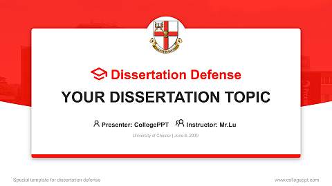 University of Chester Graduation Thesis Defense PPT Template