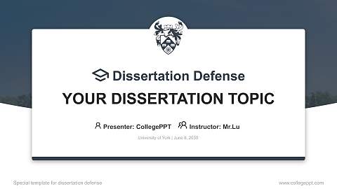 University of York Graduation Thesis Defense PPT Template