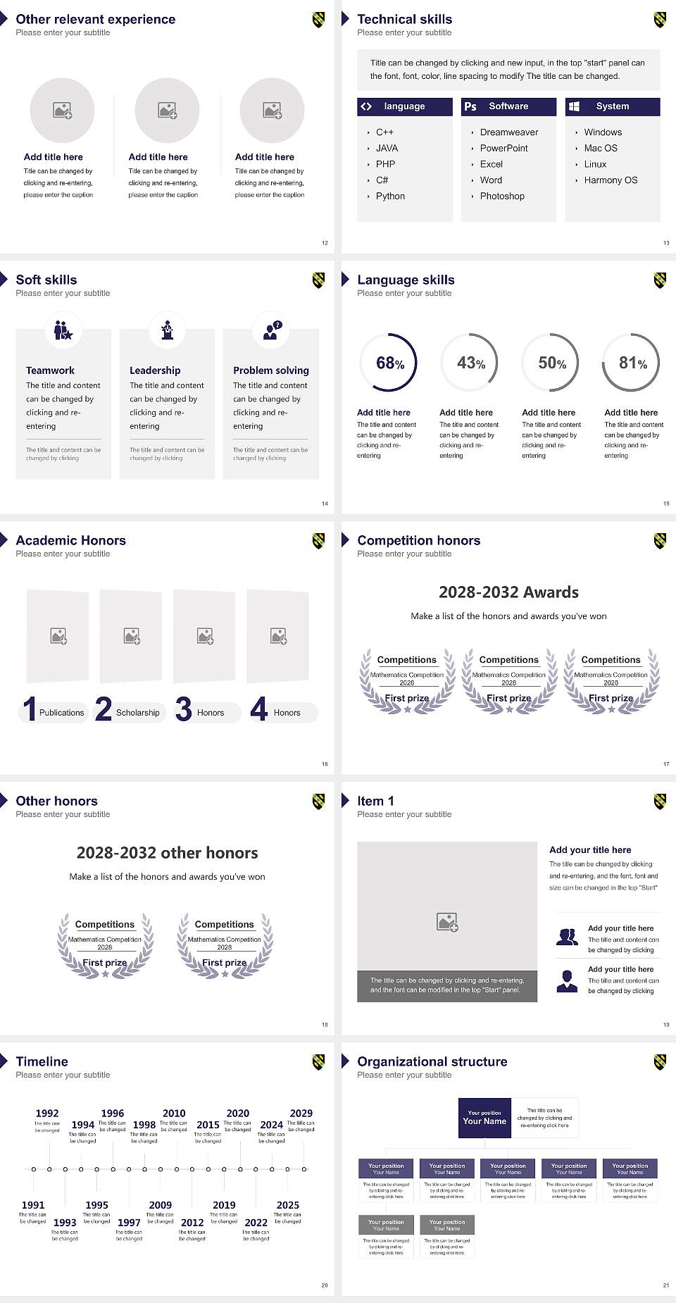 University of Wales Trinity Saint David Resume PPT Template4:3 ratio PPT effect preview image3