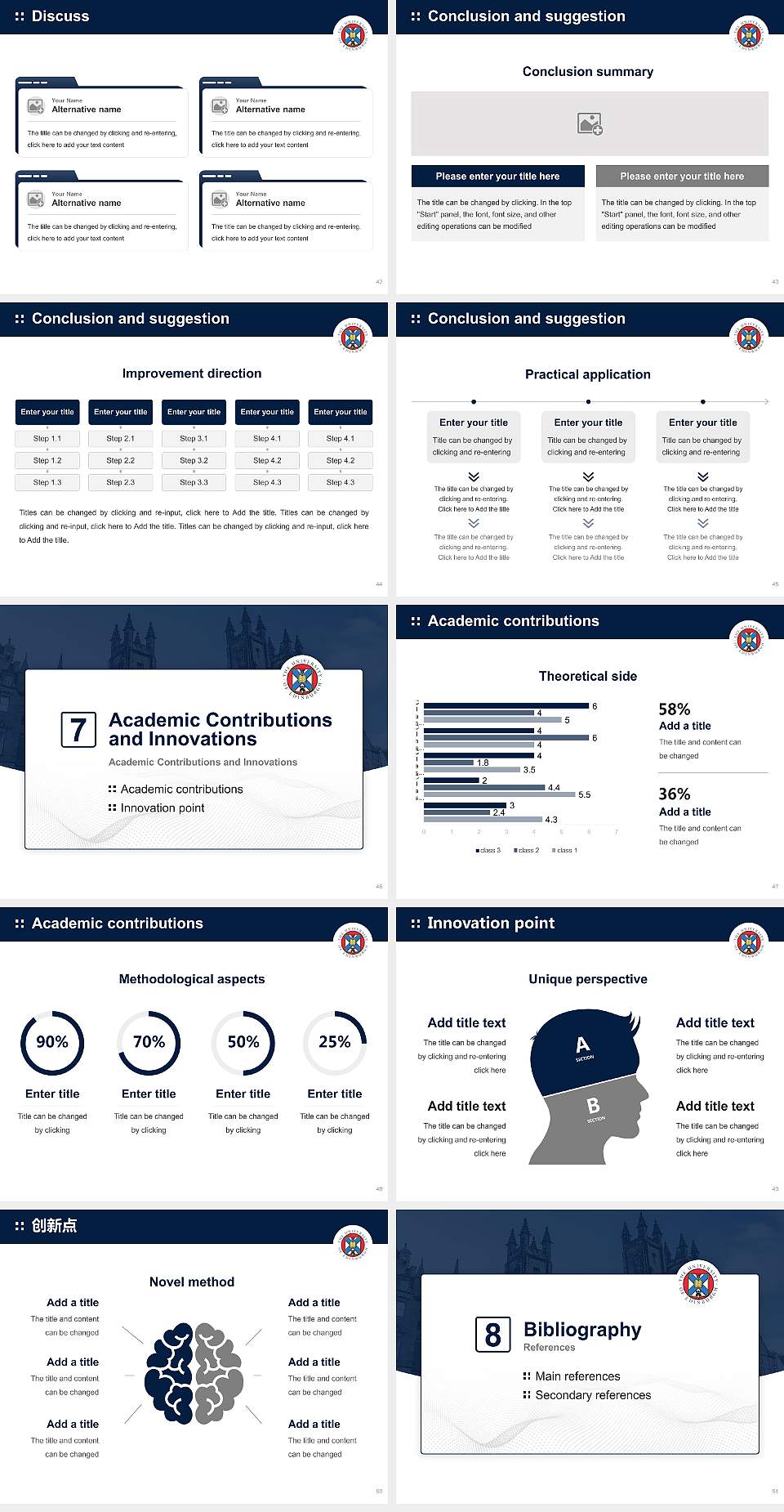 University of Edinburgh Graduation Thesis Defense PPT Template4:3 ratio PPT effect preview image6