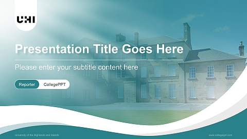 University of the Highlands and Islands Lecture Sharing and Networking Event PPT Template