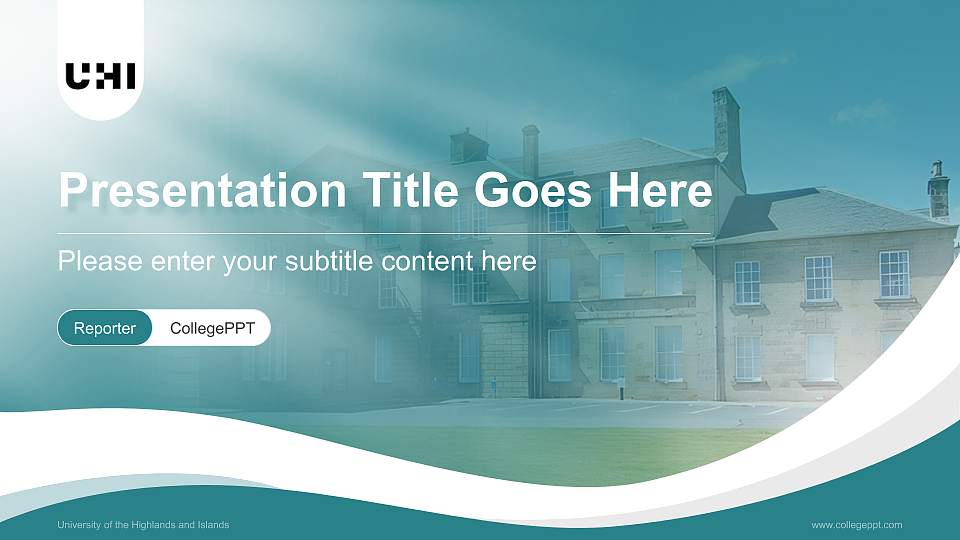 University of the Highlands and Islands Lecture Sharing and Networking Event PPT Template16:9 ratio PPT effect preview image