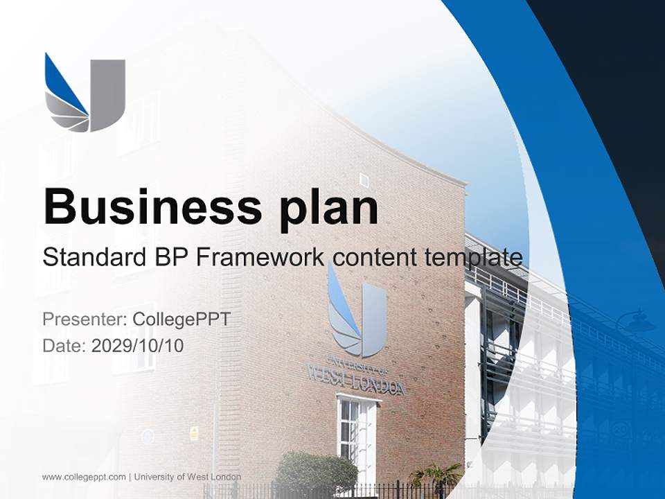 University of West London Competition/Entrepreneurship Contest PPT Template4:3 ratio PPT effect preview image9