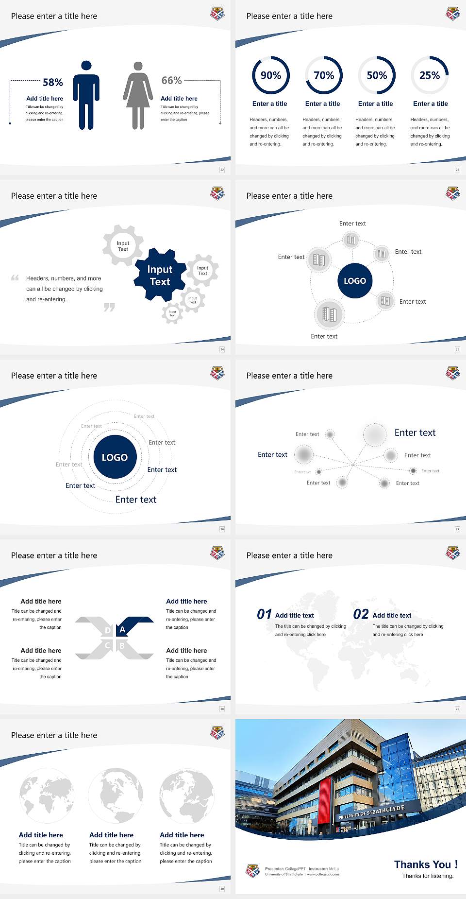 University of Strathclyde Course/Courseware Creation PPT Template4:3 ratio PPT effect preview image4