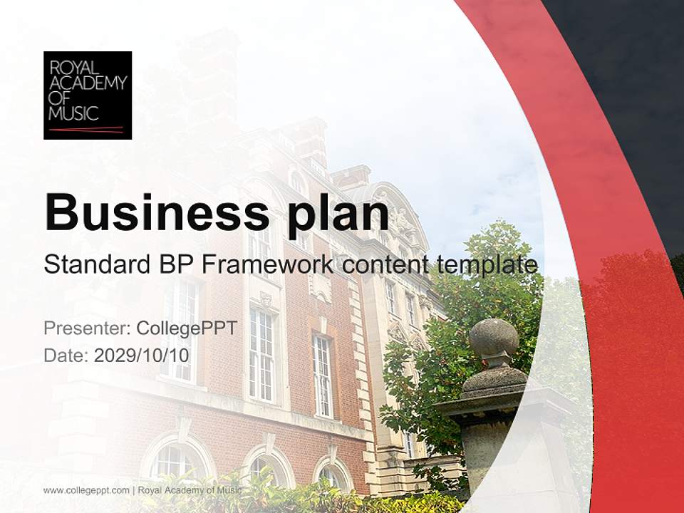 Royal Academy of Music Competition/Entrepreneurship Contest PPT Template4:3 ratio PPT effect preview image9