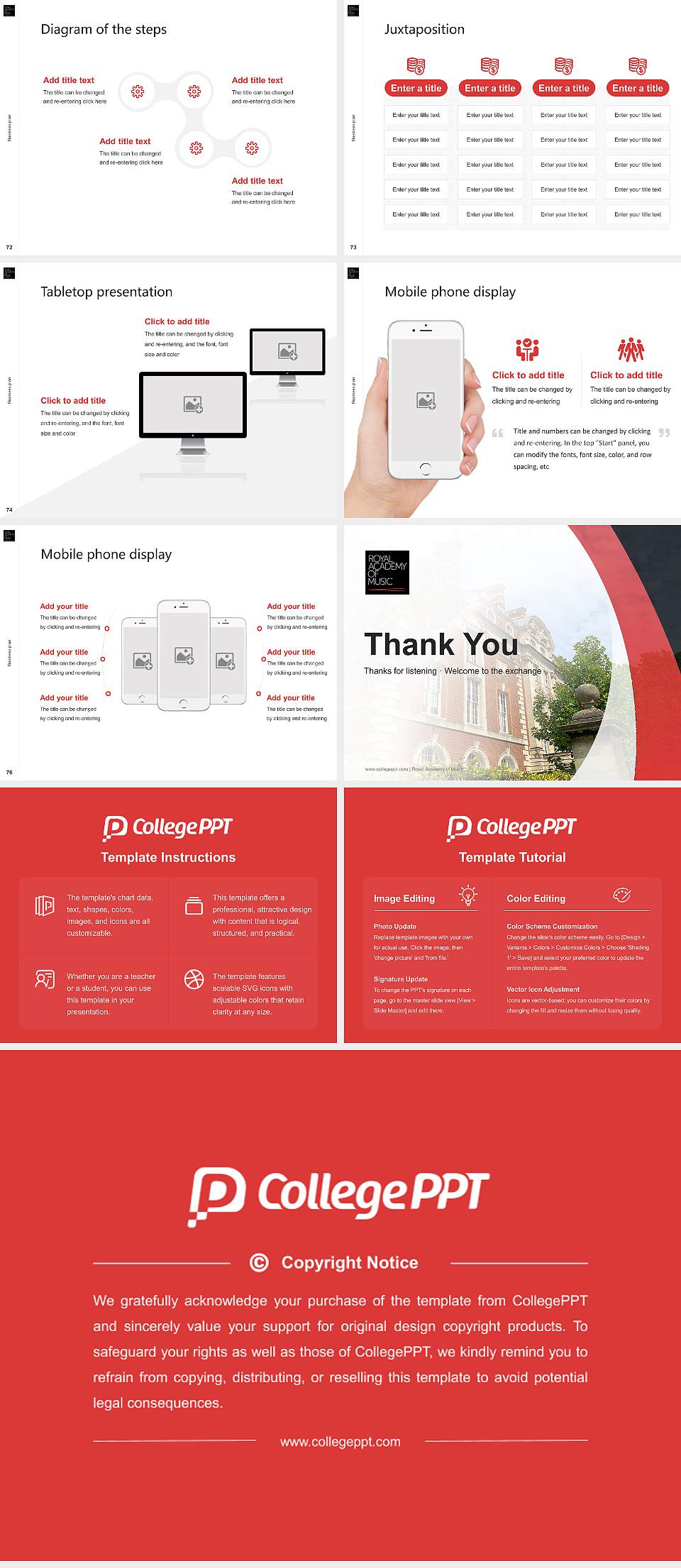 Royal Academy of Music Competition/Entrepreneurship Contest PPT Template4:3 ratio PPT effect preview image9