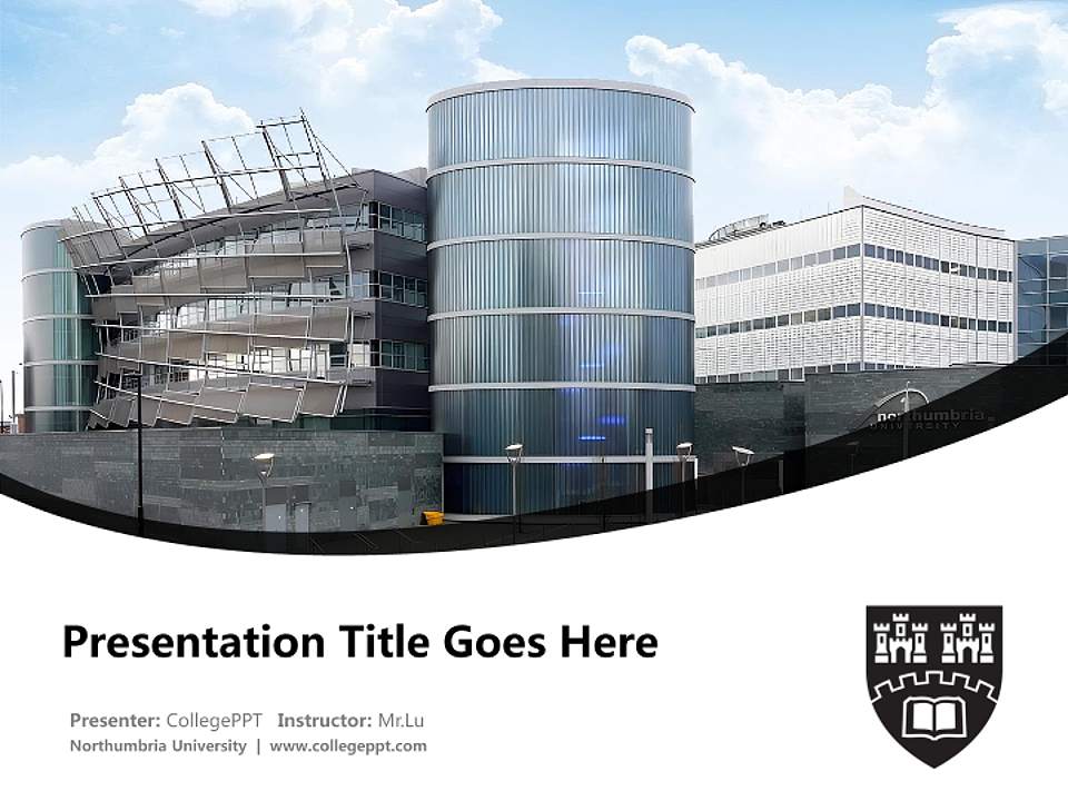 Northumbria University Course/Courseware Creation PPT Template4:3 ratio PPT effect preview image5