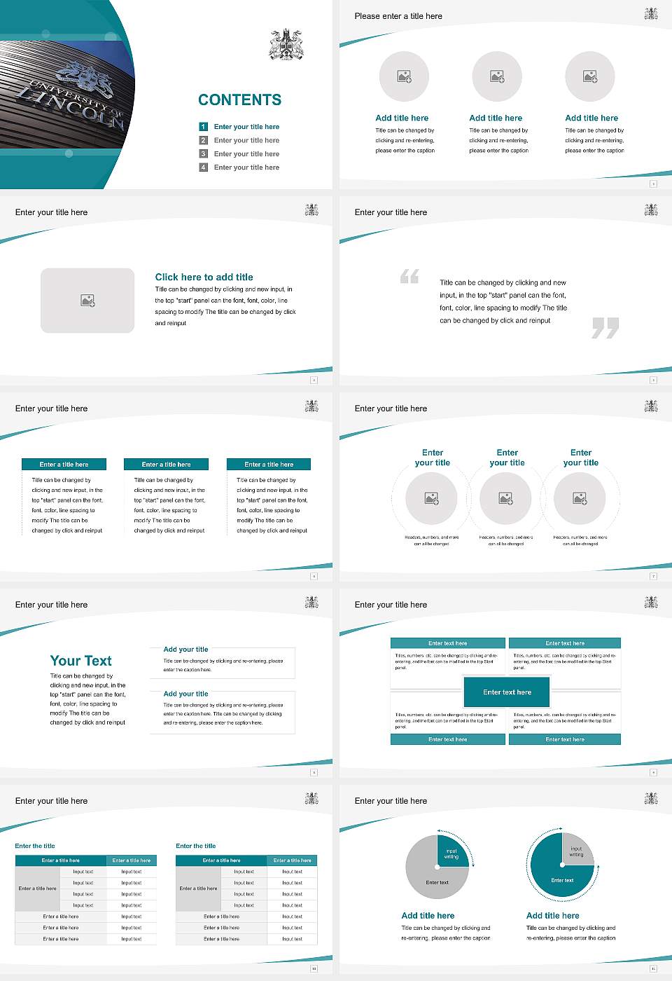 University of Lincoln Course/Courseware Creation PPT Template16:9 ratio PPT effect preview image2
