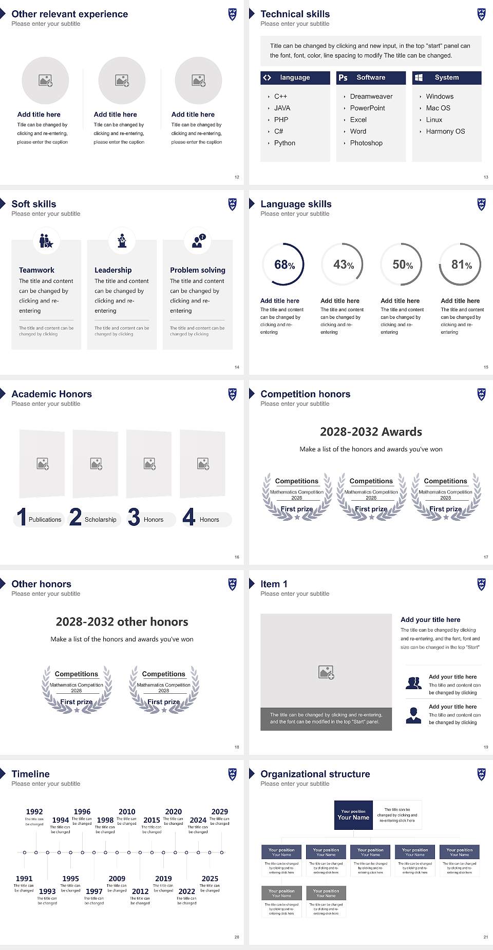 University of Liverpool Resume PPT Template4:3 ratio PPT effect preview image3