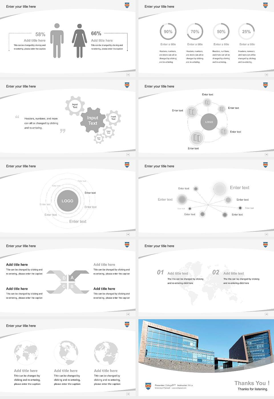 University of Plymouth Course/Courseware Creation PPT Template16:9 ratio PPT effect preview image4