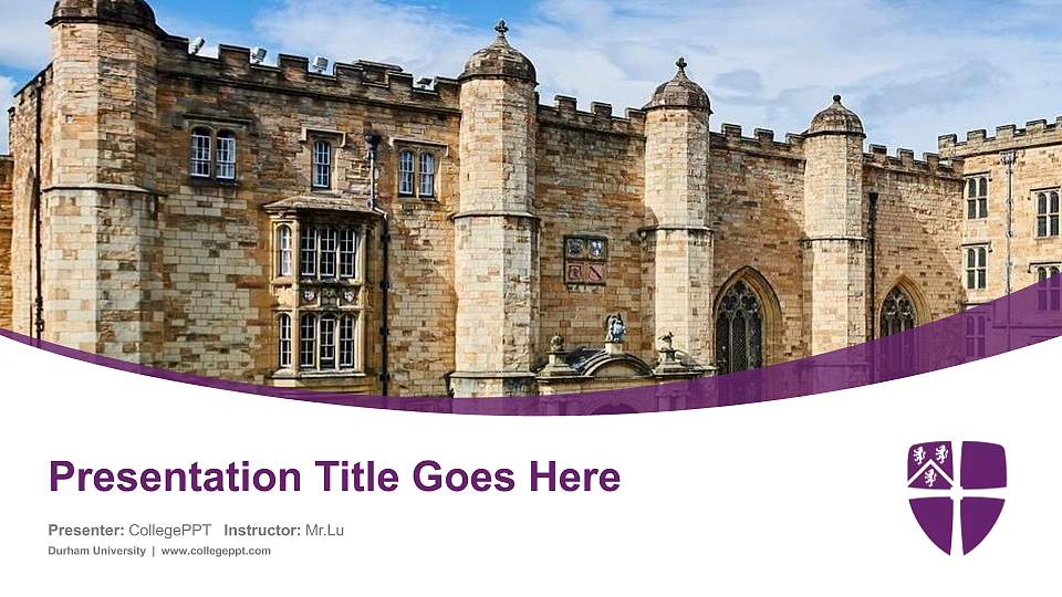 Durham University Course/Courseware Creation PPT Template16:9 ratio PPT effect preview image1