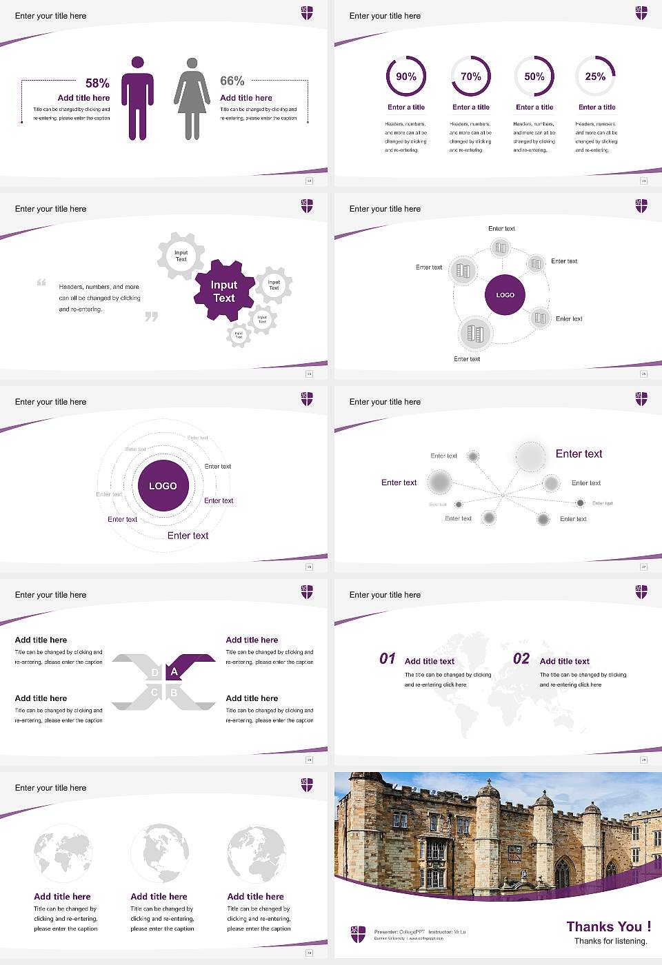 Durham University Course/Courseware Creation PPT Template16:9 ratio PPT effect preview image4