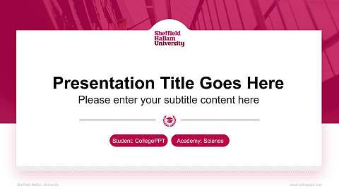 Sheffield Hallam University National Scholarship Defense PPT Template