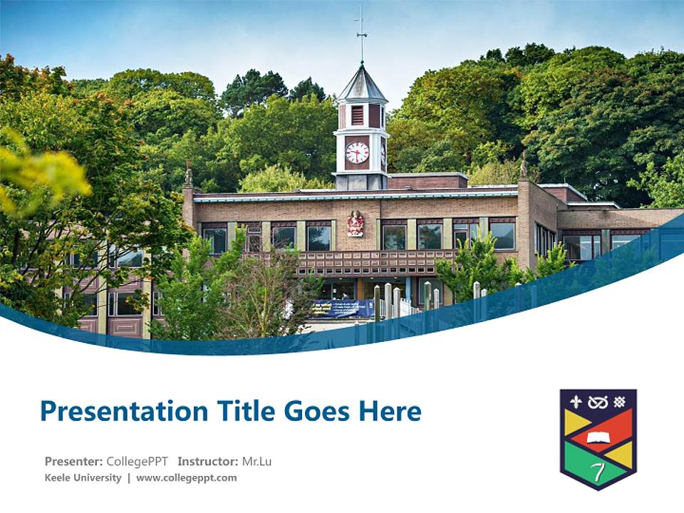 Keele University Course/Courseware Creation PPT Template4:3 ratio PPT effect preview image5
