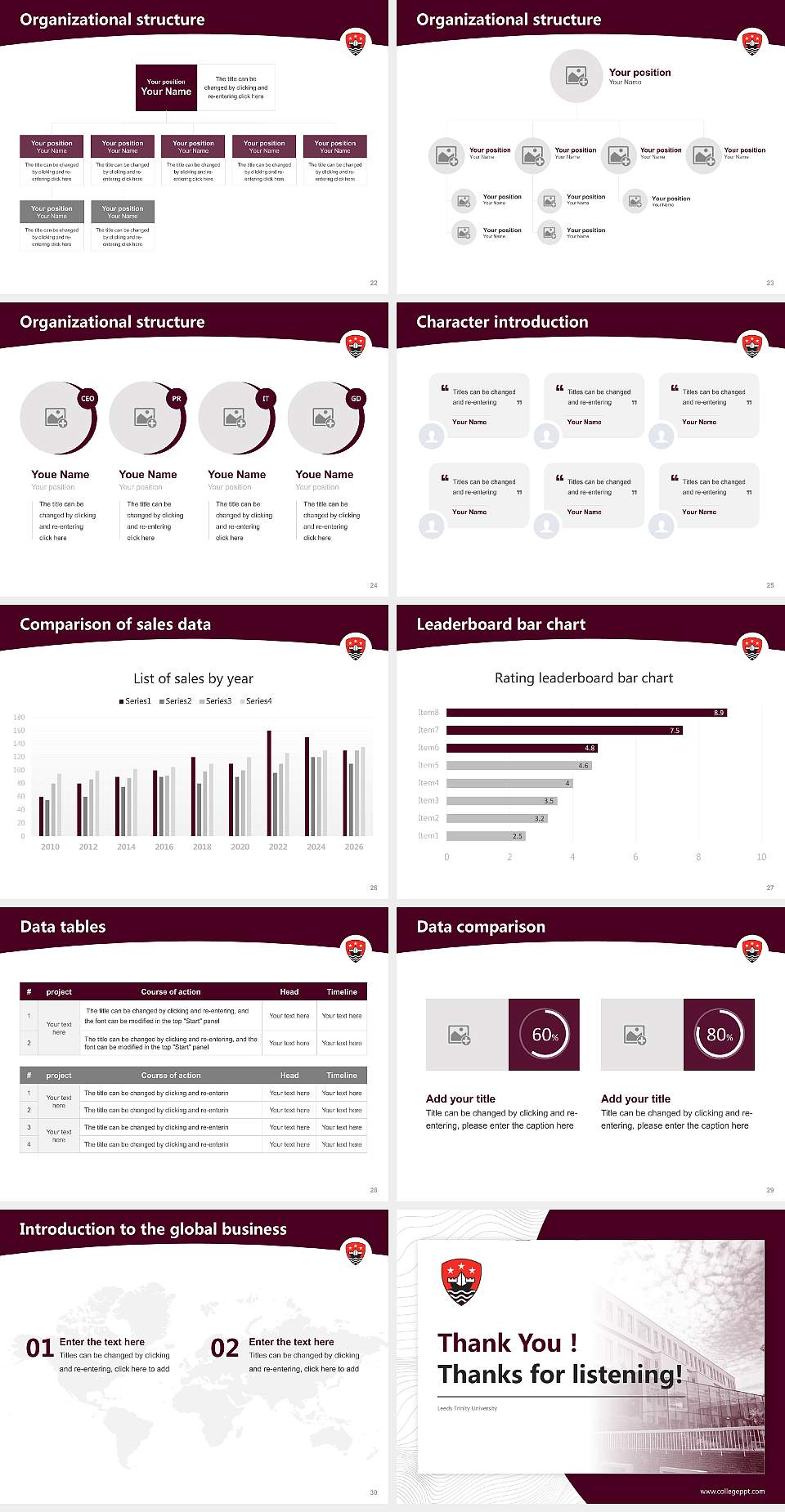 Leeds Trinity University Academic Presentation/Research Findings Report PPT Template4:3 ratio PPT effect preview image4