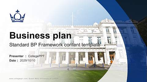 Queen Mary University of London Competition/Entrepreneurship Contest PPT Template