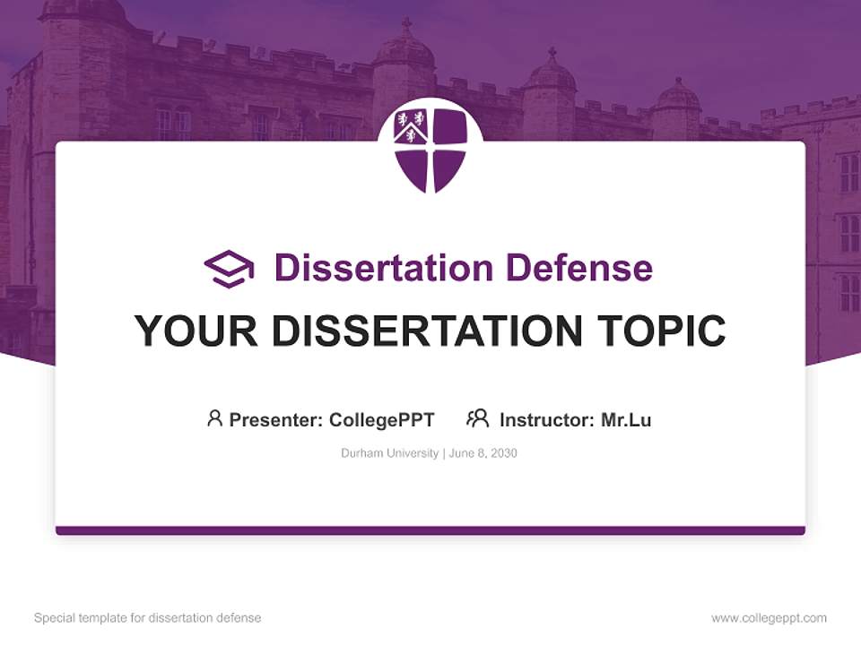 Durham University Graduation Thesis Defense PPT Template4:3 ratio PPT effect preview image7