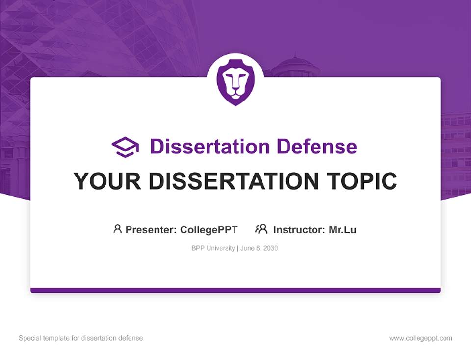 BPP University Graduation Thesis Defense PPT Template4:3 ratio PPT effect preview image7