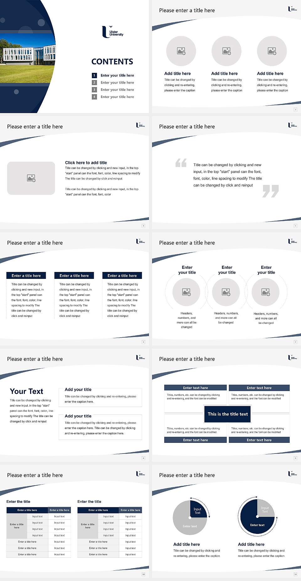 Ulster University Course/Courseware Creation PPT Template4:3 ratio PPT effect preview image2