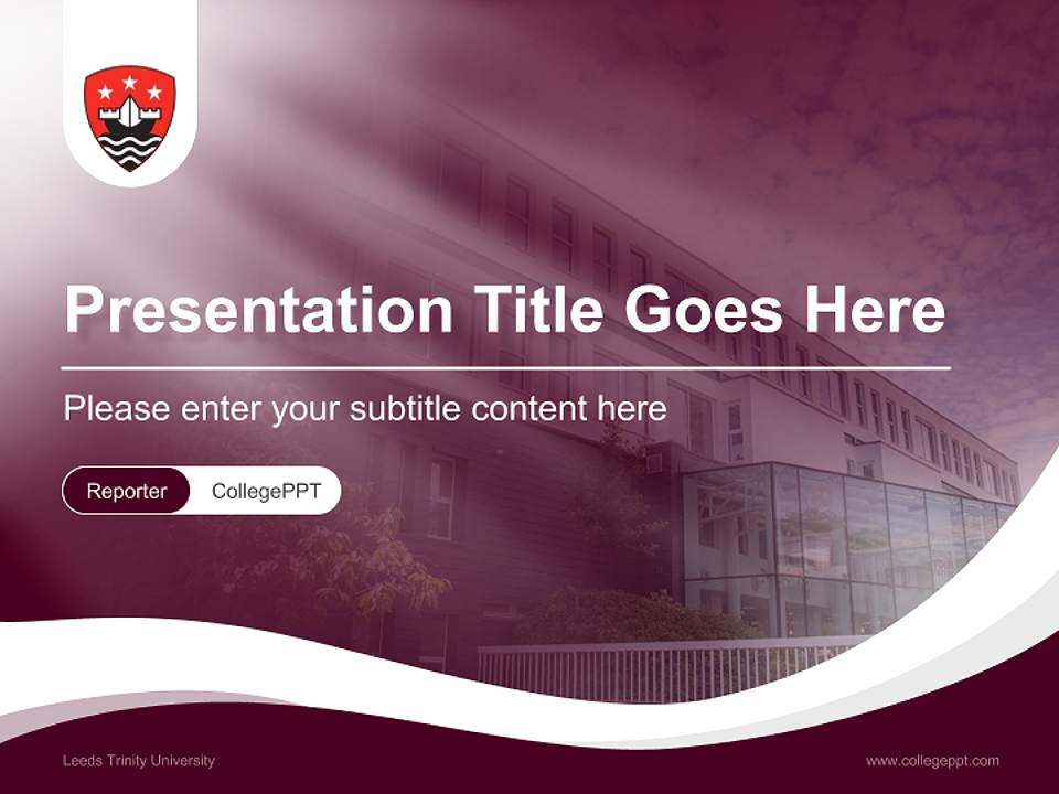 Leeds Trinity University Lecture Sharing and Networking Event PPT Template4:3 ratio PPT effect preview image4