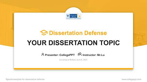 University of Bolton Graduation Thesis Defense PPT Template