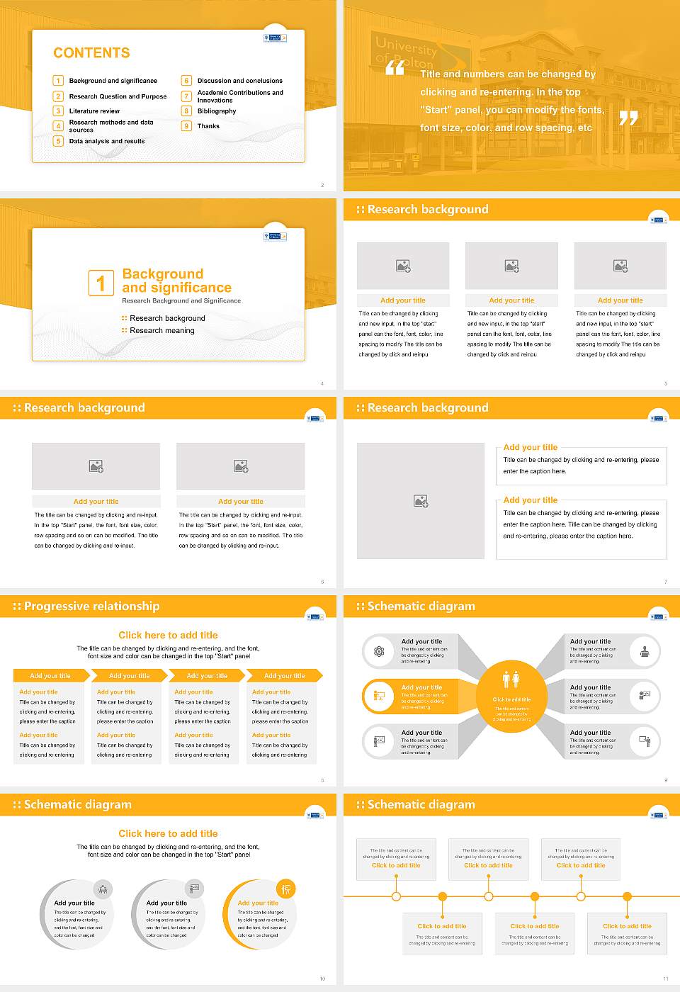 University of Bolton Graduation Thesis Defense PPT Template16:9 ratio PPT effect preview image2
