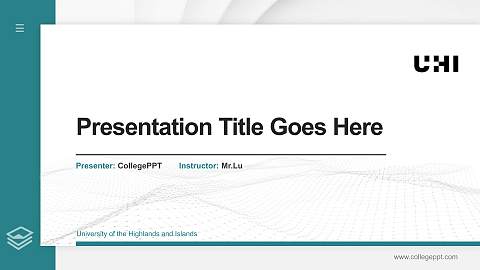University of the Highlands and Islands Thesis Proposal/Graduation Defense PPT Template