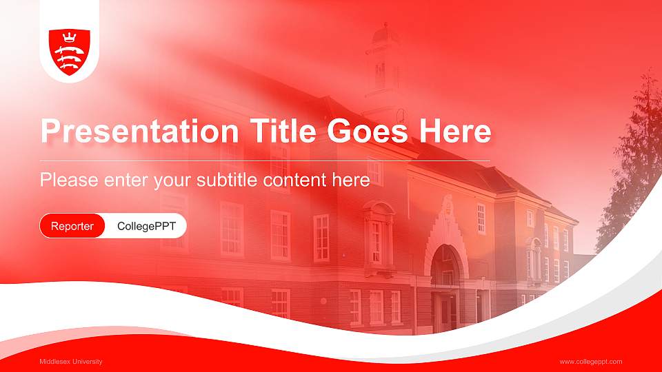 Middlesex University Lecture Sharing and Networking Event PPT Template16:9 ratio PPT effect preview image