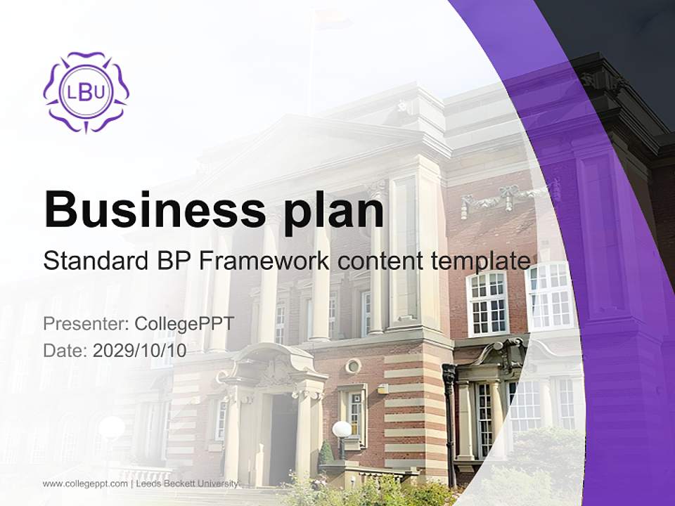 Leeds Beckett University Competition/Entrepreneurship Contest PPT Template4:3 ratio PPT effect preview image9
